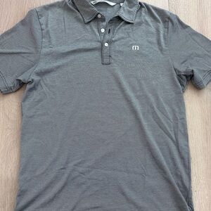 Travis Mathew Gray Polo Shirt Casual Style Medium